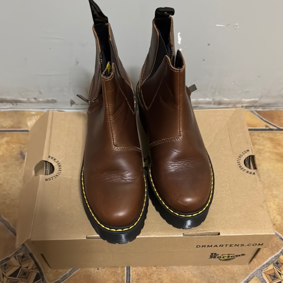 Dr. Martens Brown Leather Boots - Picture 3 of 5